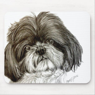 Tapis De Souris Mousepad de Shih Tzu comportant l'illustration par