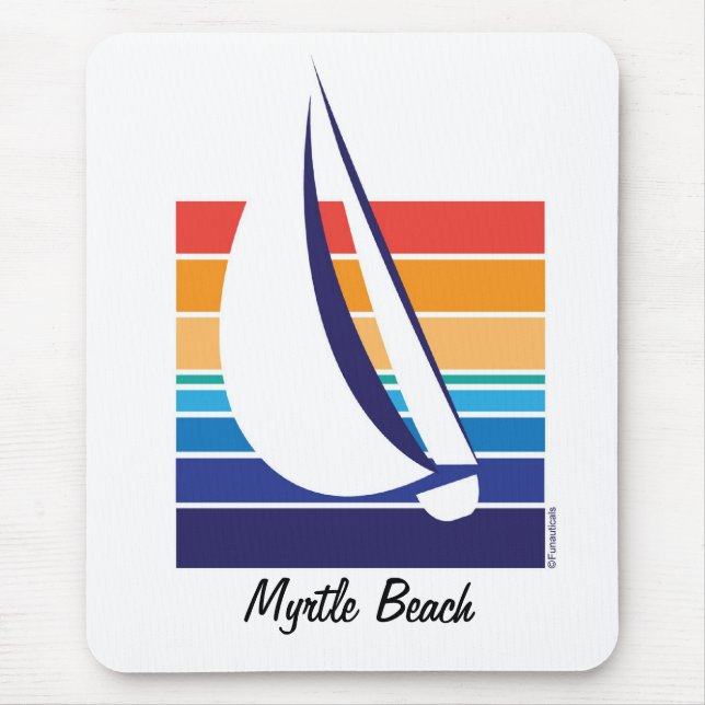 Tapis De Souris Mousepad de Square_Myrtle de couleur de bateau (Devant)