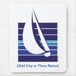 Tapis De Souris Mousepad de Square_Template de bleus de bateau