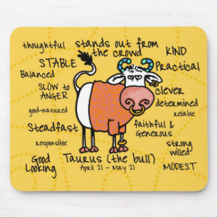Tapis De Souris mousepad de Taureau