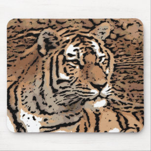 Tapis De Souris Mousepad de tigre sauvage
