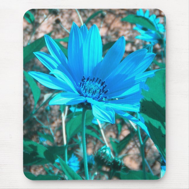 Tapis De Souris Mousepad de tournesol bleu sauvage (Devant)