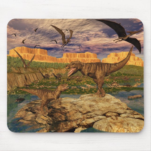 Tapis De Souris Mousepad de vallée de dinosaure (Devant)