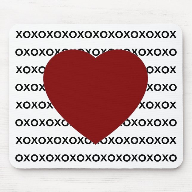 Tapis De Souris mousepad de xoxo avec le coeur (Devant)