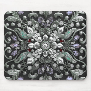 Tapis De Souris Mousepad décoratif violet argenté