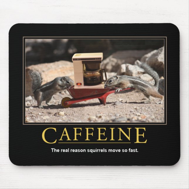 Tapis De Souris Mousepad démotivationnel : caféine (Devant)