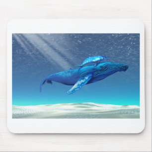 TAPIS DE SOURIS MOUSEPAD DES BALEINES