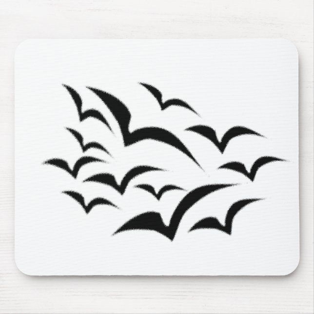 Tapis De Souris Mousepad des enfants à nuage de chauve-souris noir (Devant)