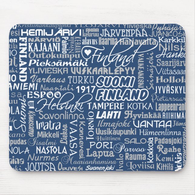 Tapis De Souris Mousepad des Villes de Finlande (Devant)