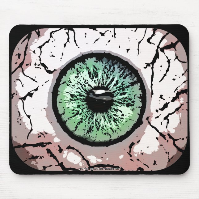 Tapis De Souris Mousepad d'oeil vert (Devant)