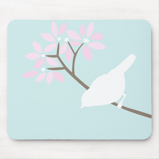 Tapis De Souris Mousepad d'oiseaux blancs (Devant)