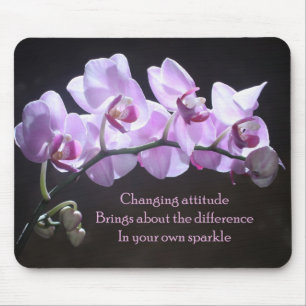 Tapis De Souris Mousepad d'orchidée - attitude changeante