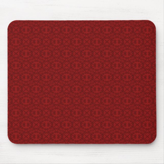 Tapis De Souris Mousepad doux et dainty, rouge foncé (Devant)