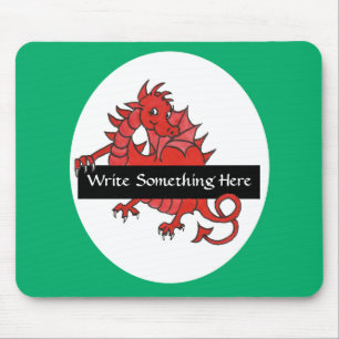 Tapis De Souris Mousepad Dragon Rouge mignon à personnaliser
