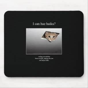 Tapis De Souris mousepad du chat 18 de haiku