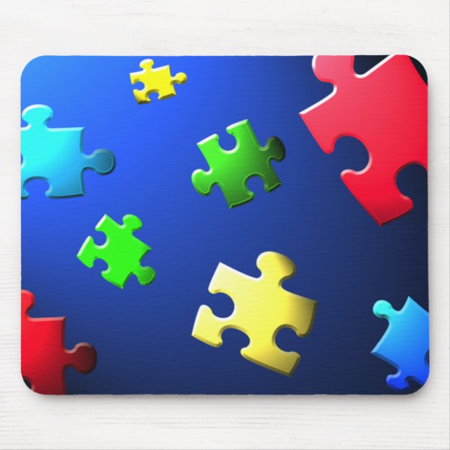 Tapis De Souris Mousepad en baisse de puzzles (Devant)