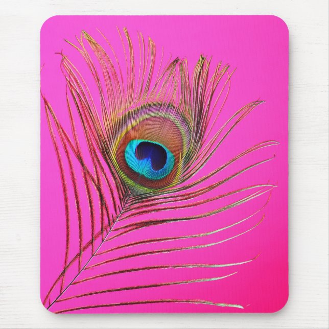 Tapis De Souris Mousepad en plumes de paon (Devant)