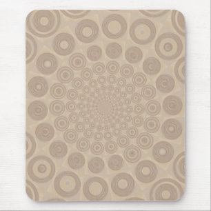 Tapis De Souris Mousepad en spirale beige doux