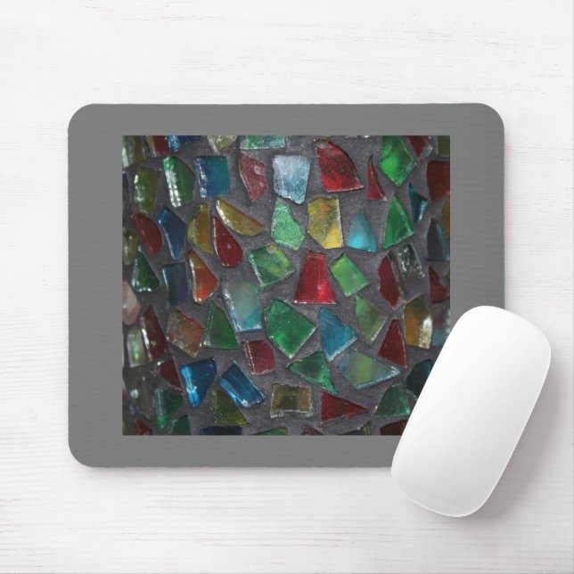 Tapis De Souris Mousepad en verre teint (Avec souris)