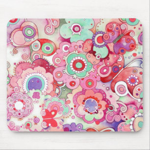 Tapis De Souris Mousepad fantaisie floral