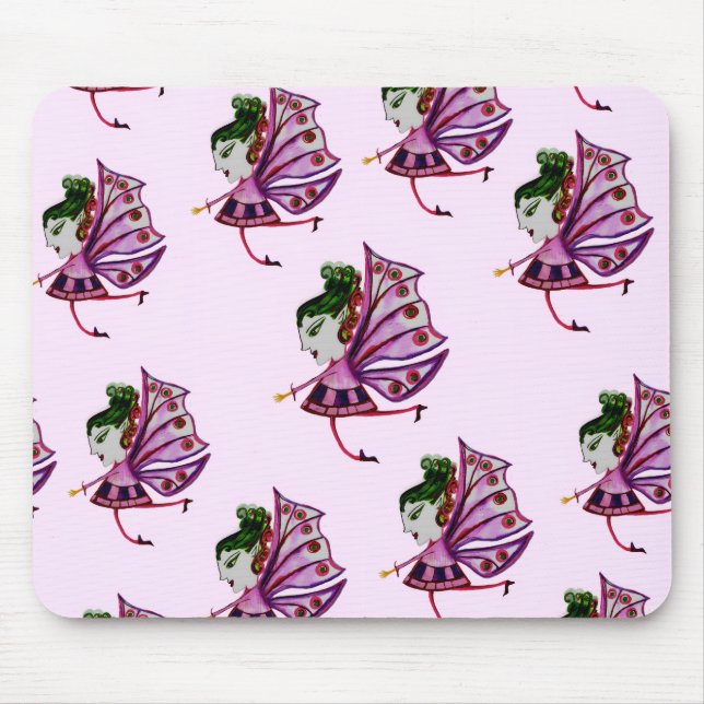Tapis De Souris Mousepad fées de champignons roses (Devant)