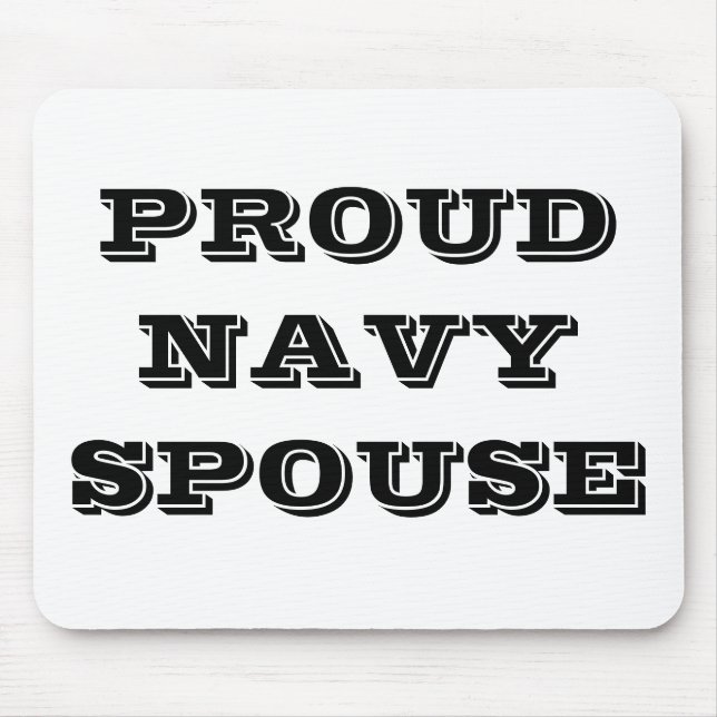 Tapis De Souris Mousepad fière épouse de la marine (Devant)