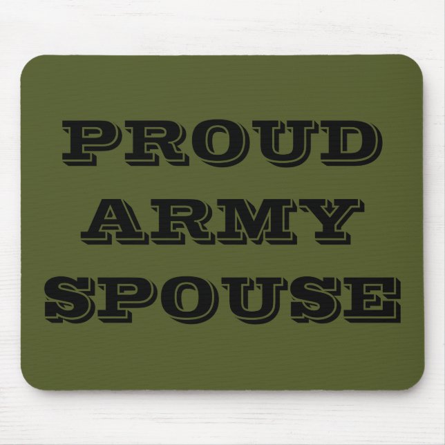Tapis De Souris Mousepad fière épouse de l'armée (Devant)