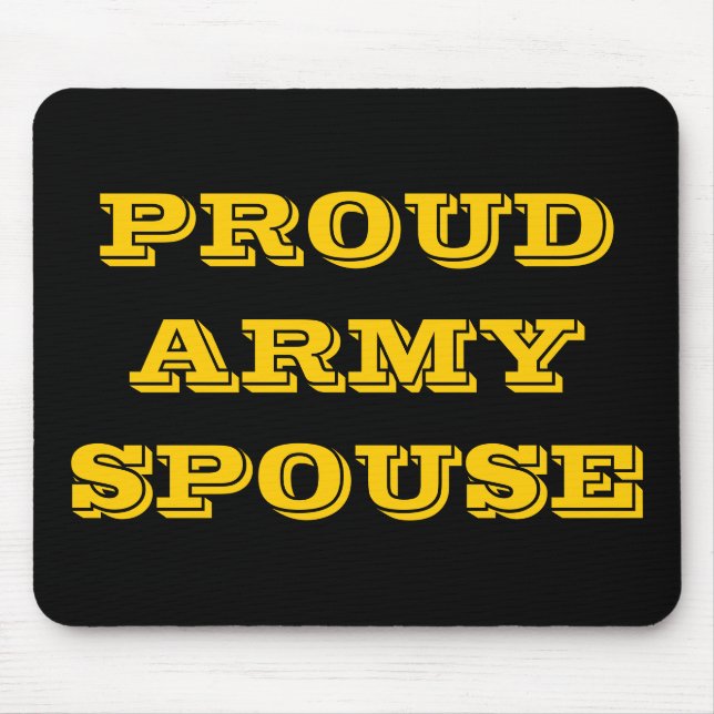 Tapis De Souris Mousepad fière épouse de l'armée (Devant)