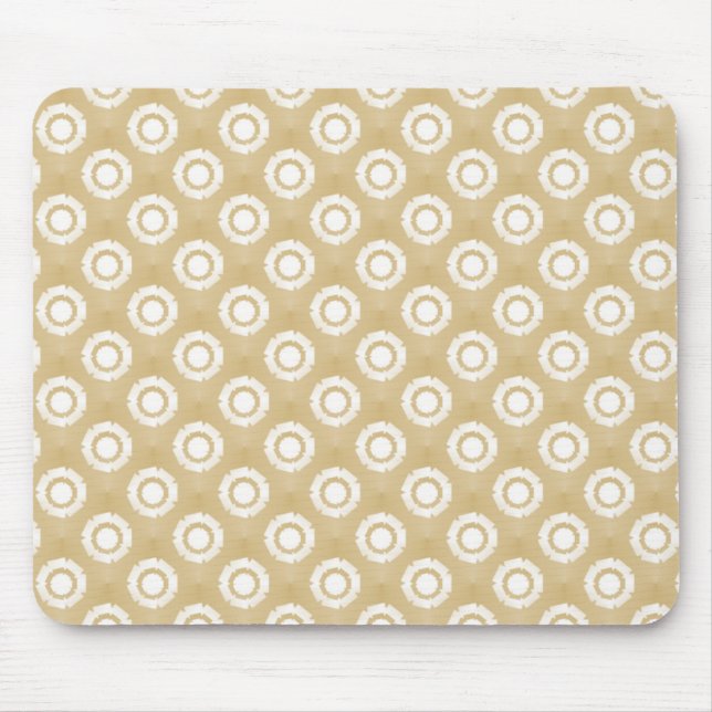 Tapis De Souris Mousepad Fleur Funky Beige doux (Devant)