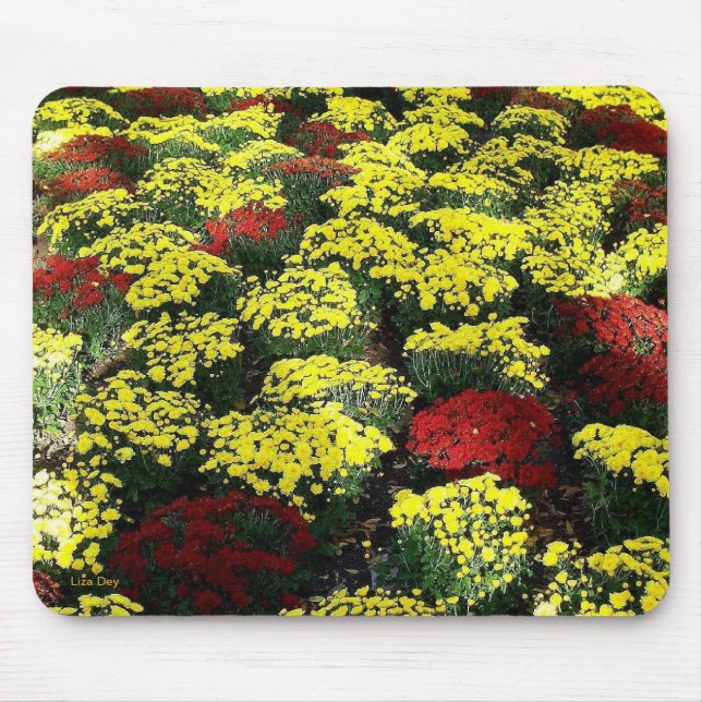 Tapis De Souris Mousepad 'Fleurs d'Automne' (Devant)