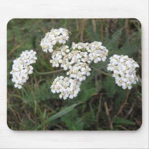 Tapis De Souris Mousepad, Fleurs sauvages blancs
