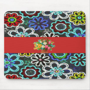 Tapis De Souris Mousepad Floral
