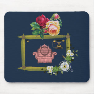 Tapis De Souris Mousepad Floral