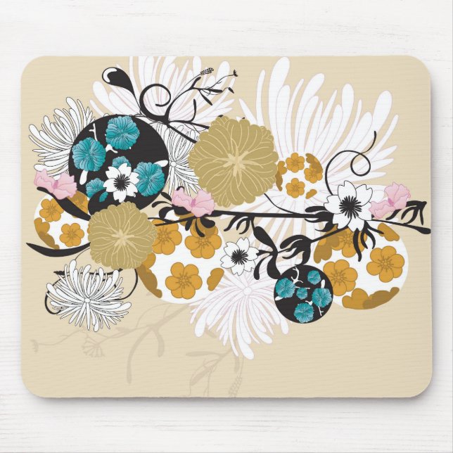 Tapis De Souris Mousepad floral (Devant)