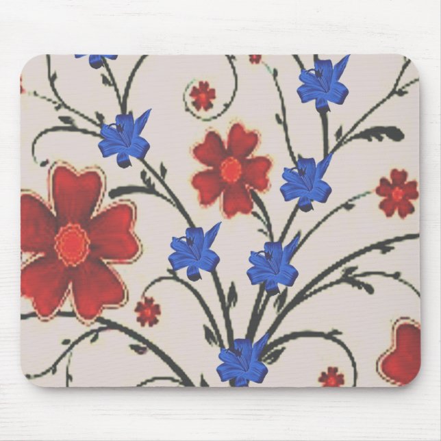 Tapis De Souris Mousepad Floral (Devant)