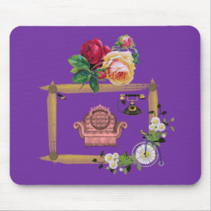 Tapis De Souris Mousepad Floral