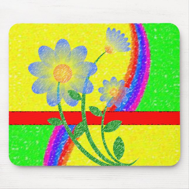 Tapis De Souris Mousepad Floral (Devant)