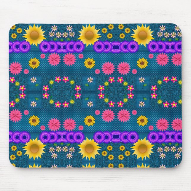 Tapis De Souris Mousepad Floral (Devant)