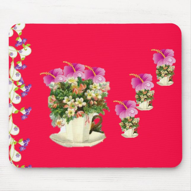 Tapis De Souris Mousepad Floral (Devant)