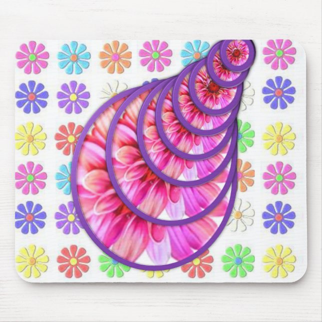 Tapis De Souris Mousepad Floral (Devant)