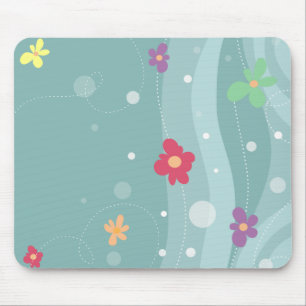 Tapis De Souris Mousepad floral à la mode