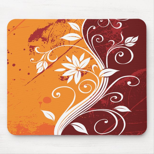 Tapis De Souris Mousepad floral abstrait (Devant)