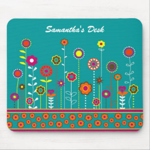 Tapis De Souris Mousepad floral coloré