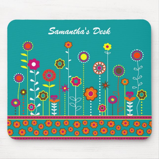 Tapis De Souris Mousepad floral coloré (Devant)
