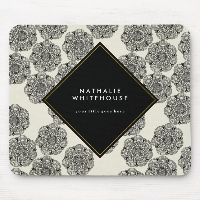 Tapis De Souris Mousepad floral personnalisé (Devant)