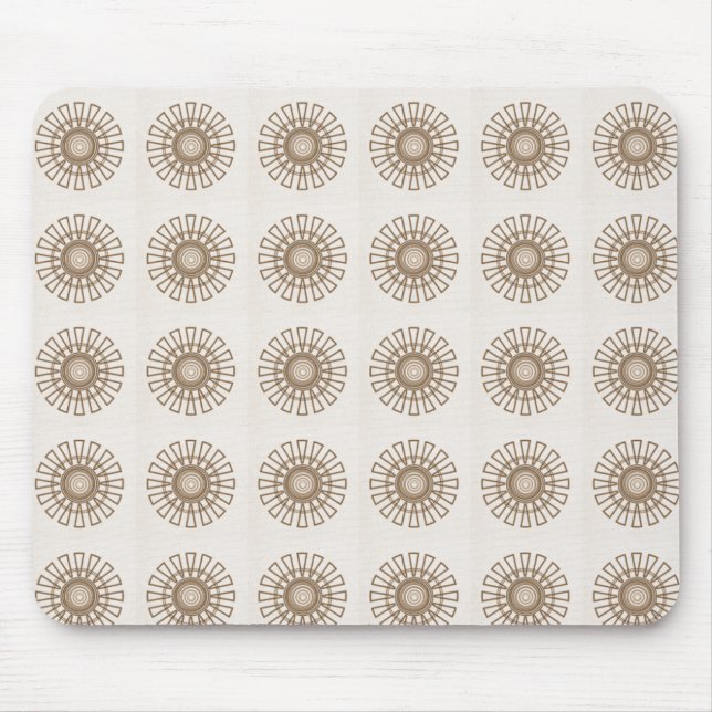 Tapis De Souris Mousepad Floral Rétro, Latte (Devant)