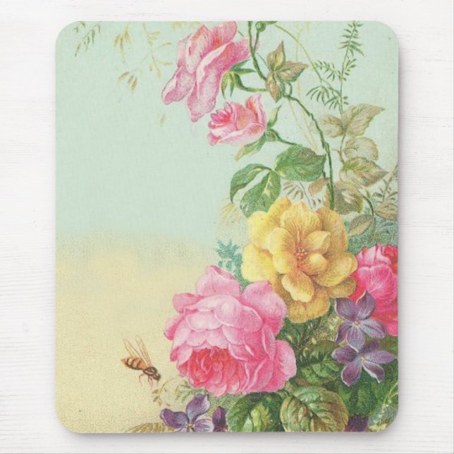 Tapis De Souris Mousepad floral vintage (Devant)