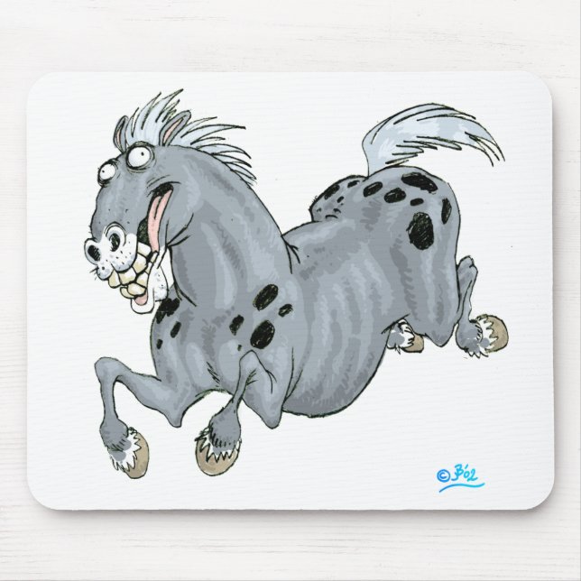 Tapis De Souris Mousepad fou de cheval (Devant)