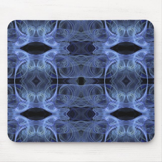 Tapis De Souris Mousepad fractal bleu (Devant)