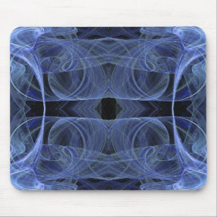 Tapis De Souris Mousepad fractal bleu
